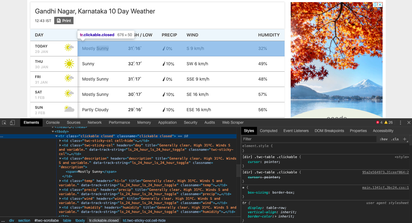 Scraping Weather Data with Python and Beautiful Soup | Proxies API